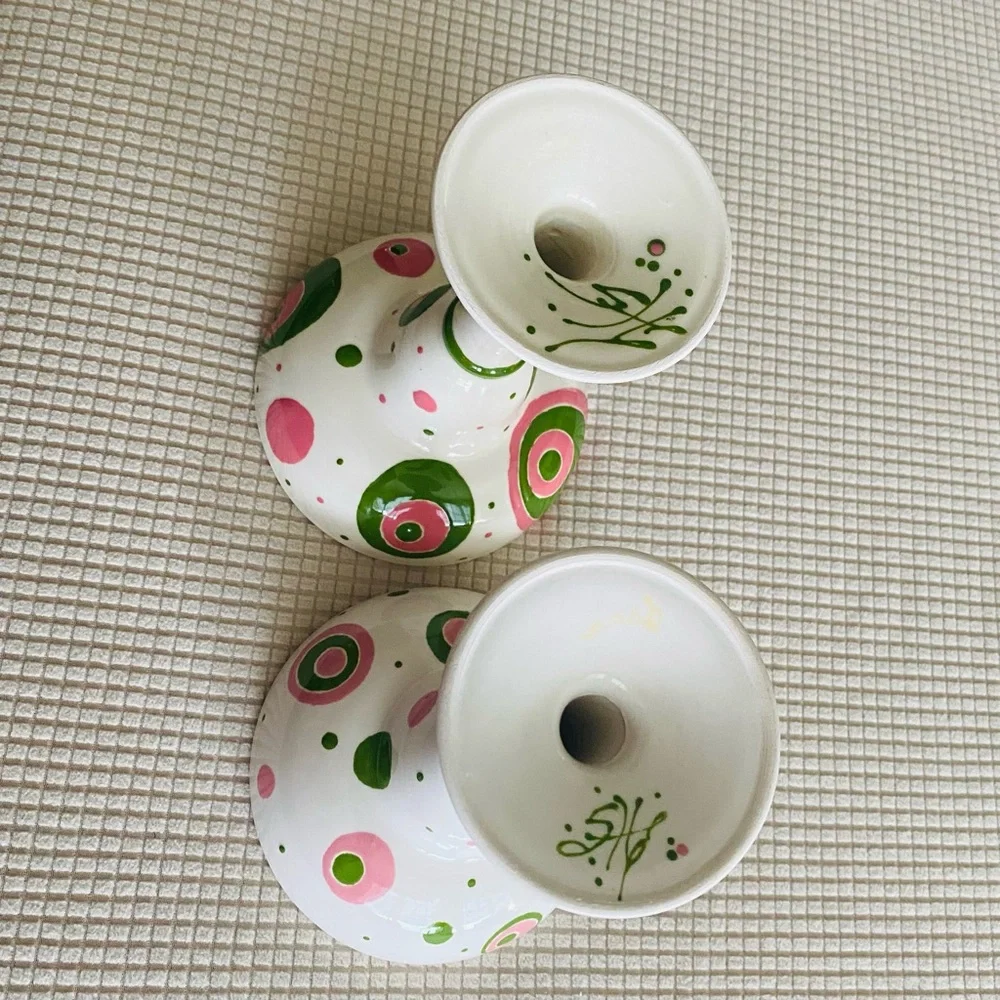 Hand-Painted Ceramic Pottery Margarita Goblet Set